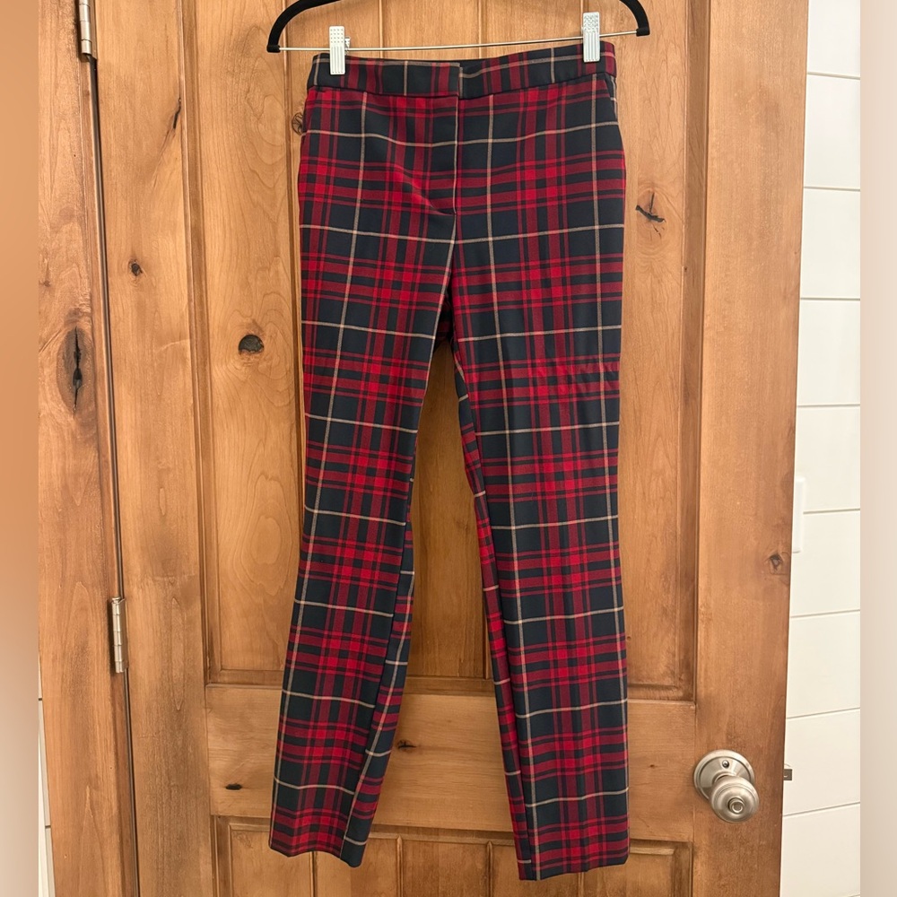 Zara Red and Black Checkered Pants
